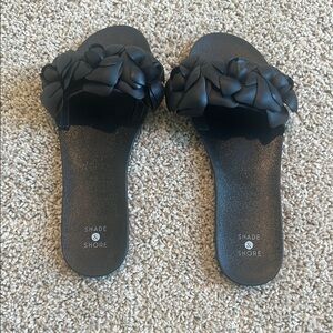 Shade & Shore Black Sandals Casual Comfort